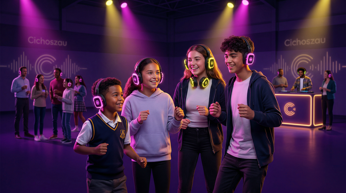Silent Disco dla dzieci i szkół: Bezpieczna impreza od przedszkolaka do maturzysty